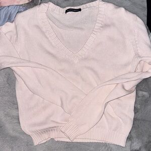 Brandy Melville Soft Pink V-Neck Sweater
